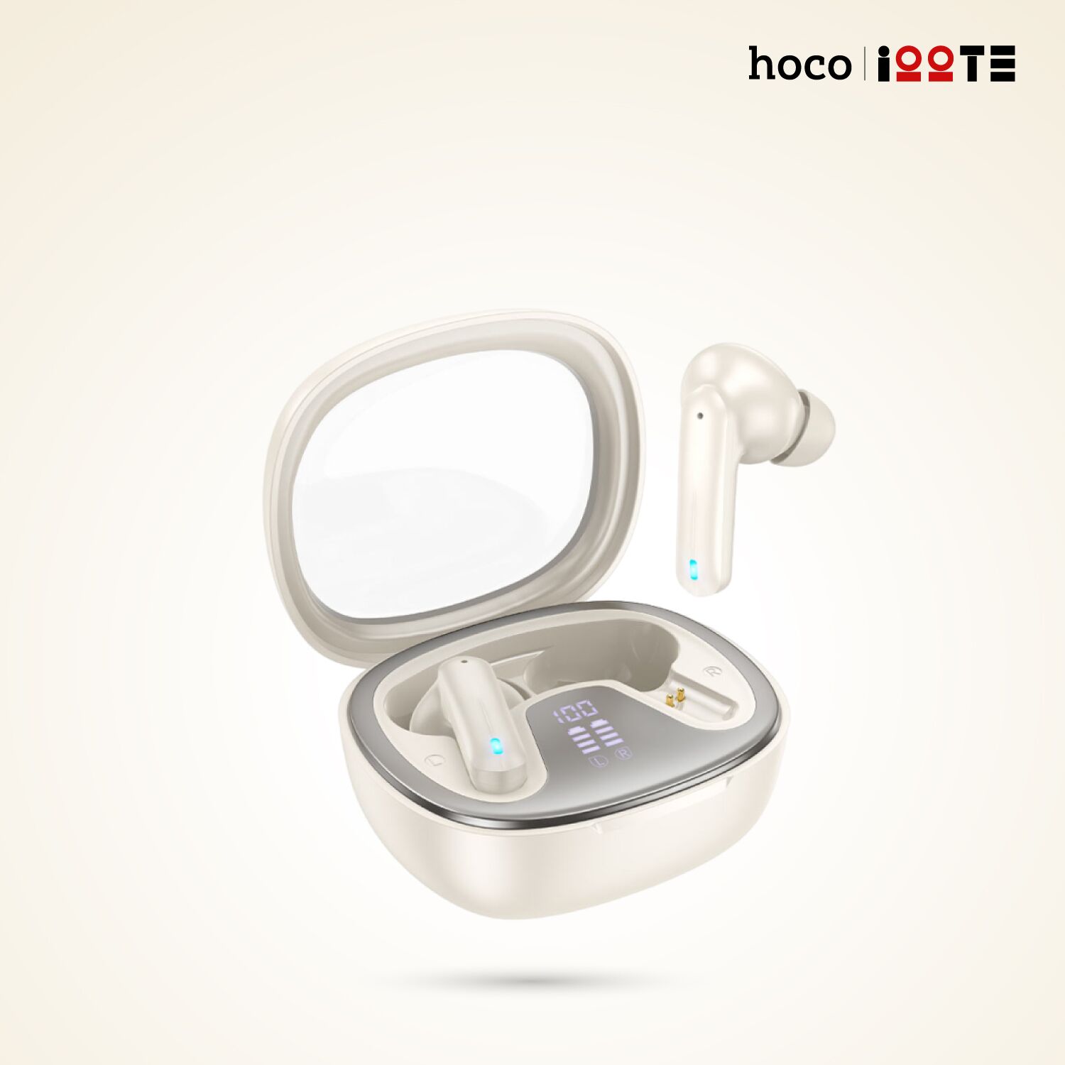 Hoco-EǪ6-Shadow-true-wireless-BT-headset-milky-white