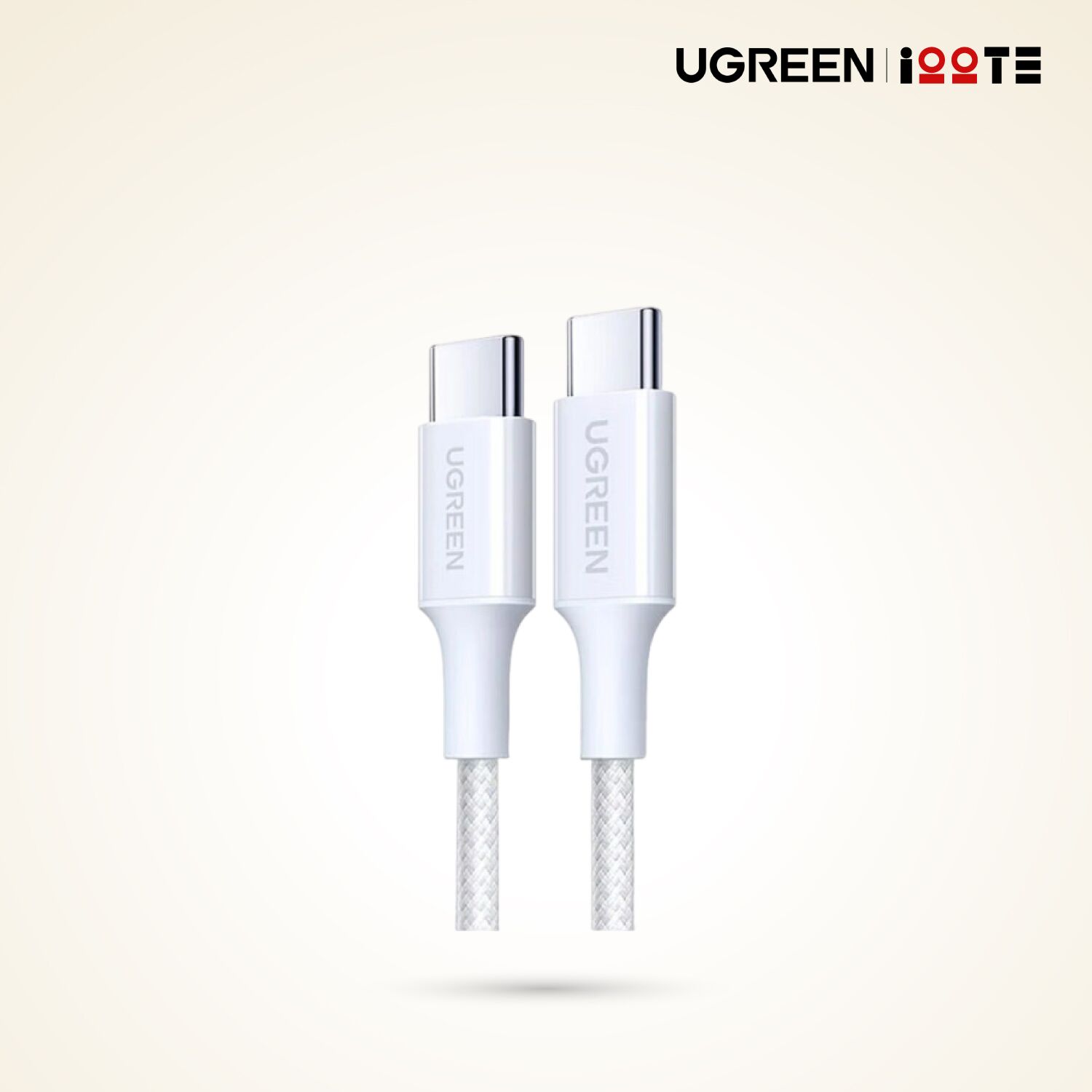 UGREEN-L502-USB-C-to-USB-C-PD-5A-100W-Braided-Fast-charging-cable-1M-white